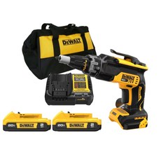 含稅 外匯得偉DEWALT DCF630 20V自攻牙機浪板機石膏板套裝, 1個, 1104充電器2.0*2工具袋套裝