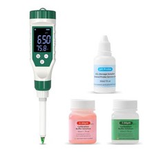 식품용 디지털 pH 측정기 백라이트 LCD 디스플레이와 육류 빵 통조림 양조 치즈 고형 샘플링 부드러운 토양 및 물에 대한 ATC 0.01 해상도 높은 정확도의 식품, Green, 1개