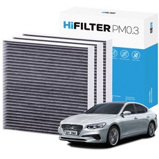 2+1 하이필터 PM 0.3 활성탄 자동차 에어컨 필터 현대, 3개, 그랜저 IG (6세대) HI-A101