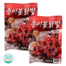 2팩 원앙닭발 무뼈 S라인 송이불닭 오돌뼈 국물닭발 편육 통닭발 닭근위볶음 닭날개, 2개, 280g