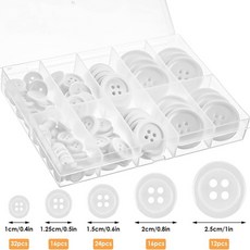 다용도 흑백 단추 셔츠 정장, 1세트, 흰색 100개입