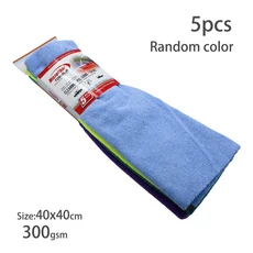 AUTOBRIGHT 극세사 청소 타월 자동차 건조용 매우 부드러운 워시 300gsm 천 40x40cm 3 개 5 10 개, 03 5pcs, 01 Microfiber