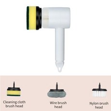 전기 스핀 스크러버 청소 브러시 휴대용 주방 청소기 무선 파워 스크러버 욕조 3 in 1 1pc, 1)M3Brushes
