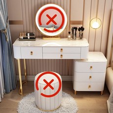 歐式化妝台梳妝桌 免安裝收納化妝桌 北歐實木梳妝台, 白色桌+櫃,80CM