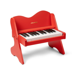 JALOKEE 25건반 원목 어린이 업라이트 피아노 유아 장난감 악기놀이 3세 4세 5세 어린이날선물, 1개, 체리 레드