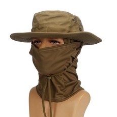 위장 넓은 챙 모자 야외 양산 접이식 어부 낚시 태양 보호, Brown, 11. Brown