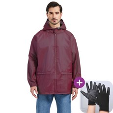 이유엠 다용도 작업복상의+다목적장갑, A타입-와인, 1개