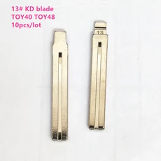 쿠쿠스토어 10개 13 # TOY40 KD 키 블레이드 미가공 플립 메탈 리모컨 블랭크 렉서스 토요타 IX35 Keydiy X, 01 13 KD blade