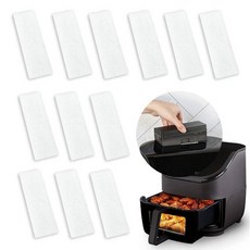 12피스 에어 프라이어 교체 필터 5.7L(6쿼트) 인스턴트 볼텍스 플러스 프라이어용 ClearCook 및 OdorErase가 있는 교체용 냄새 제거 Instant Vort, 12 EUSTREER 140263 6215238826