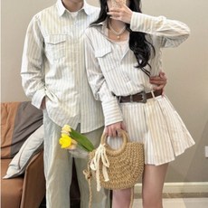 커플 시밀러룩 하와이안 원피스 휴양지 신혼여행 드레스 바캉스 반팔 셔츠 웨딩촬영 패밀리룩 긴팔