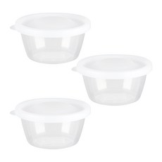 日本製 NAKAYA可微波加熱透明保鮮盒 250ml 圓形, 1組