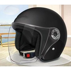 해피유통 남녀 공용 스쿠터 헬멧 jhwj, 야간주행 반사표지 증정, 블랙-보온
