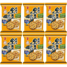 이와츠카 세이카 검은콩 크래커 라이트 솔티 9매 6봉지, 6개