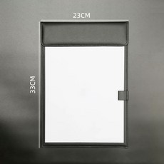 고급 인조 가죽 결재 클립 A3 판 클립 보드 결제 자석 패드, C. A4 펜 세트 회의 클립 블랙