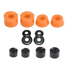 shangren PU 충격 방지 스케이트 보드 부싱 교체 독립 와셔 마모 방지 너트 트럭 재건 키트 롱 보드 재건 키트 스케이트, 주황색, 1개
