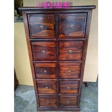 小o結緣館 雞翅木仿古大十抽銅片收納櫃中藥櫃 60x48x126 快速到貨