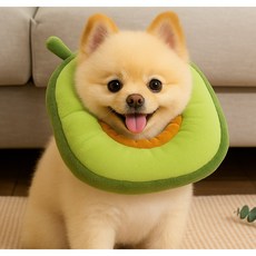 케이비지리테일 댕카라 강아지 넥카라 극세사 귀여운 아보카도 식빵, 1개, 아보카도 그린