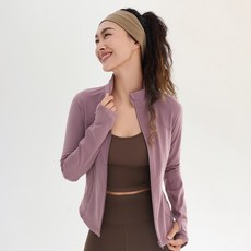 QUEEN YOGA瑜伽外套 裸塑修身顯瘦材質拉鏈運動瑜伽外套