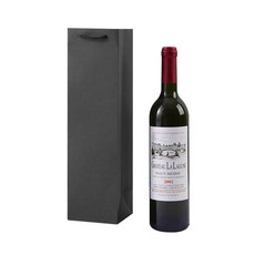 링비츠 와인 선물 포장 쇼핑백 캐리어 WP01, 1개, 무지 블랙