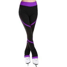 피겨 연습복 바지 사계절 의상 팬츠, 12_퍼플