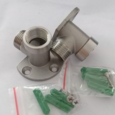 不銹鋼 304材質 4分*4分 內牙壁掛式水龍頭底座, 1個, 304材質4分*4分內牙座2個裝價