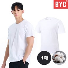 BYC 남성 반팔 티셔츠 40수 라운드 915361