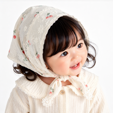 유아 아동 레이스 레이어드 헤어 스카프 봄 여름 아기 헤어밴드