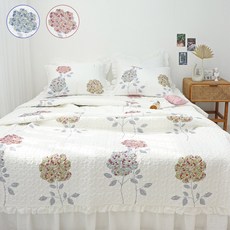 이즈베딩 포피 피톤치드 워싱 60수 아사 순면 여름 이불겸패드 스프레드 (SS/Q/LK)