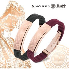 愛迪莫大甲媽祖健康鈦鍺手鍊遶境限定版，促進血液循環，舒緩身心壓力，媽祖加持保平安, 圖二玫瑰金黑, 1個