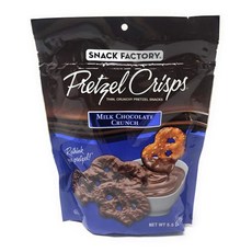 스낵 팩토리 프레첼 크리스프 밀크 초콜릿 덮인 프레첼 5.5 Snack Factory Pretzel Crisps Milk Chocolate Covered Pretzels 5.5 O, 5.9온스(1팩), 1개