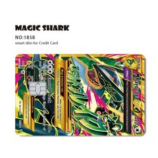 EX MEGA VENUSAUR CHARIZARD BLAS SE 필름 ITE 스티커 MEWTWO PVC 은행 카드 스킨 RAYQUAZA 무광택 신용 데지트, Small Chip, 1858