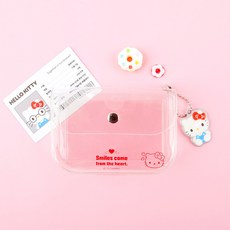 산리오 투명 카드지갑-헬로키티