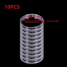 10/25/50/100Pcs 19-33mm 투명 동전 케이스 홀더 동전 수집 상자 케이스 동전 보관 캡슐 보호 상자 컨테이, 31 22mm  10pcs