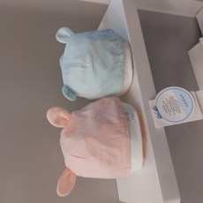 압소바 너무귀여운 귀달린 신생아모자
