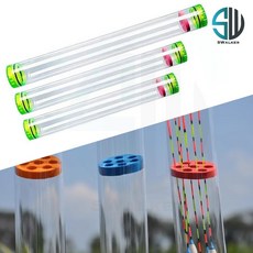 固定式透明浮標桶 池釣浮標收納盒 調標筒 硬式浮標保護筒 釣魚配件, 1個, 40CM/組