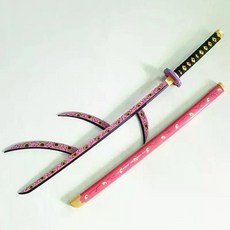 귀멸의칼날칼 귀멸의칼날일륜도 귀칼 모형 코스튬 코스프레 소품 탄지로 1m, 104cm, 2 Kokushibo-B