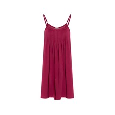 한로 줄리엣 플리츠 미니 코튼 드레스