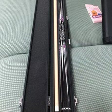 美洲豹巨無霸撞球桿，中式黑八球桿，美式九球桿，美式大頭黑8桌球桿，手工桿九球專用桿, 中頭12MM桿盒皮頭巧克手套抹桿布, 1個