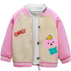 萱寶媽咪baby童裝館 韓版兒童秋冬薄款棒球運動外套 女童卡通印花外套 男童時尚夾克 中大童外套 兒童外套 男童外套 女童外套 運動外套 夾克外套