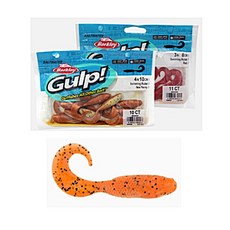 버클리 걸프 스위밍 뮬렛 3인치 4인치 바다루어 웜, RD 3인치