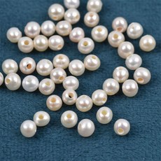 담수 진주 큰 구멍 진주 근원 강광 무결 진주 싱글 산주 DIY 팔찌 목걸이 소재, 6mm내추럴오리엔탈진주한알, 1개