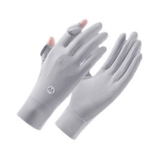 防曬手套女防紫外線開車夏季觸屏薄款透氣戶外防滑自行車騎行, 印標女 藍色,夏季女款防曬均碼, 1個