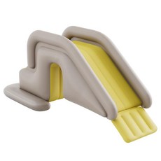 워터슬라이드 미끄럼틀 에어바운스 수영장 워터파크 물놀이 풀장 바운스, 옐로우 슬라이드 + 풋 펌프