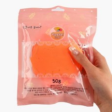 파스텔 클레이 50g 형광주황, 1개