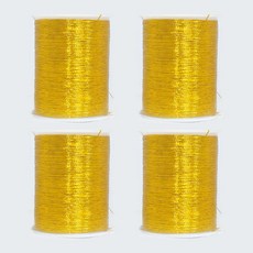 미니 금사 은사 금색실 은색실 포인트실 세트, 4개, 골드