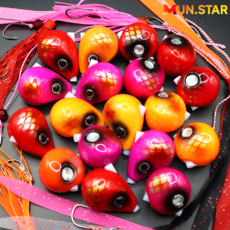 MUN. STAR (2개입) 유동식 참돔 타이라바 헤드 45g~150g 타리러바, 150g, 원형헤드-오렌지, 2개