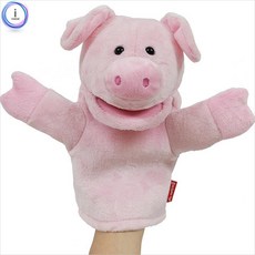 어린이선물 봉제완구 말하는 손인형 돼지 인형놀이 역할놀이장난감 인형극놀이 장난감, 본상품, 1개