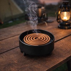 모기향거치대 캠핑 스틱 모기향 연소기 실내 홀더 낚시 대구경, 블랙