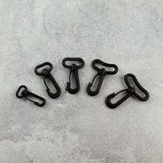플라스틱 회전 카라비나 고리 후크 버클 웨빙 개고리 리드줄 용품 배낭 등산 가방 백패킹 부자재 블랙 검정, 1개