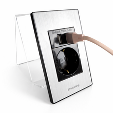 하이쿠팡 매입 콘센트 1구 + USB 전원 2구 데스크테리어 블랙 실버, 1개